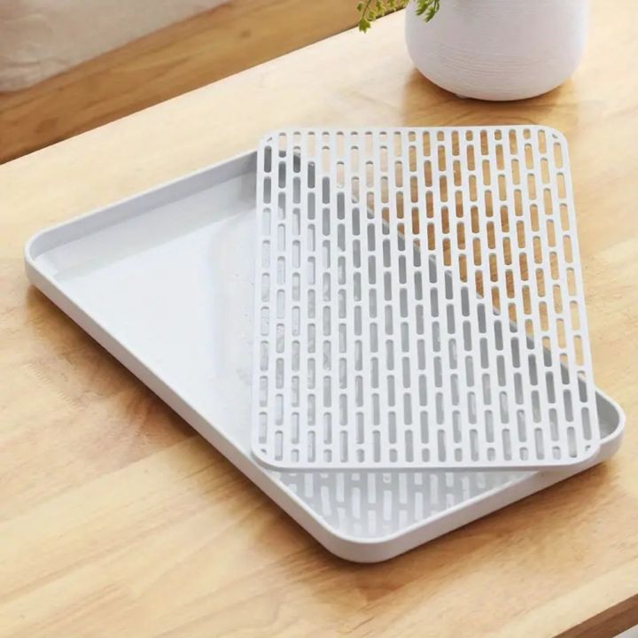 Portable%20Plastic%20Drain%20Tea%20Tray%20Detachable%20Double-layer%20Cutlery%20Holder%20Tableware%20Storage%20Serving%20Plate%20Household%20-%20Image%205