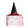 Certiou Wizard Hat for Celebrations Unique Halloween Witch Hat with Mesh Cover for Cosplay Makeup Prop Perfect for Masquerade Parties Halloween. 