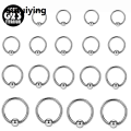 Sutuiying 1PC G23 Solid Titanium Circular Bead Ring Closer Ring Nose Lip Ring Labret Ear Tragus Helix Cartilage Daith Earrings Piercing. 
