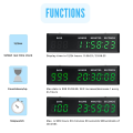 Large Display Digital Countdown Clock Count Up/Count Down Timer for Event Timer with Remote Control (Green) 999 Days Countdown Calendar EU Plug. 