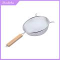 Mosbeha Delicate Ingredient Sieve Fine Mesh Stainless Steel Strainer with Wooden Handle Kitchen Colander Skimmer Spoon Sifter for Cooking. 