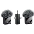 2Mic 3 in 1 Wireless Lavalier Microphone Mobile Phone Vlog Video Recording Interview Broadcasting Lapel Microphones Wireless Mic. 