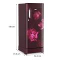 Whirlpool 190 L Direct Cool Single Door 3 Star Refrigerator  (Wine Linnea, 205 IMPC ROY 3S). 