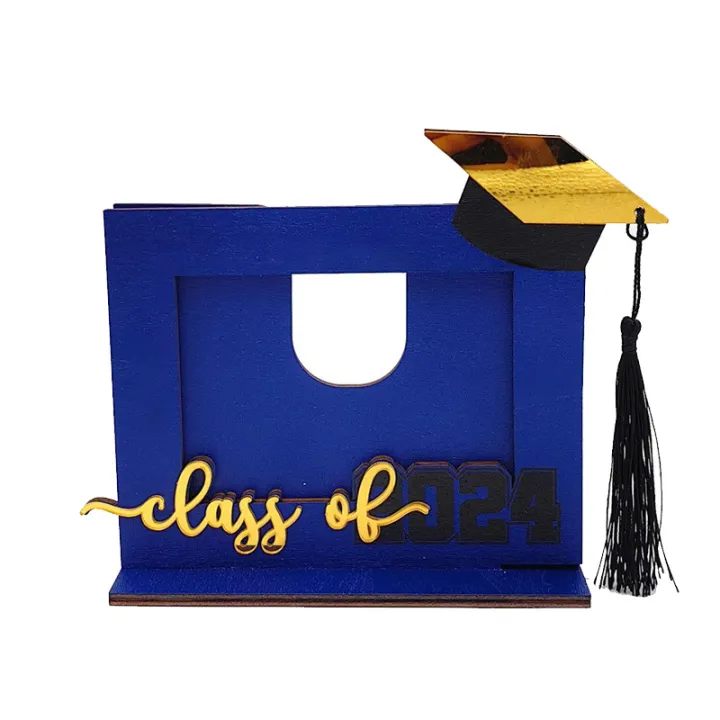 2024%20Graduation%20Theme%20Picture%20Frame%20with%20Bachelor%20Hat%20Wooden%20Photo%20Frame%20Art%20Home%20Decor%20for%20Best%20Friends%20Graduation%20Gift%20-%20Image%204