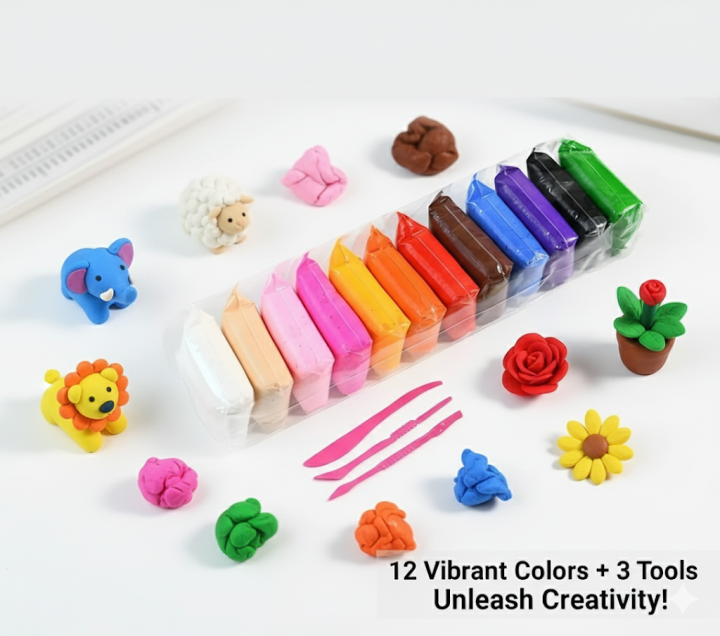 Clay Multicolour- Air Dry Clay - Bouncy Clay