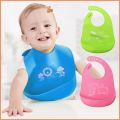 Baby Feeding Apron Baby Bib Slabber Rubber Kids Baby Burb Apron Silicon Bibs. 