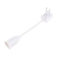 EU Plug To E27 Lamp Holder Light Bulb Socket With Switch Flexible Lamp Base Conversion Table Lamp Converter Light Adapter. 