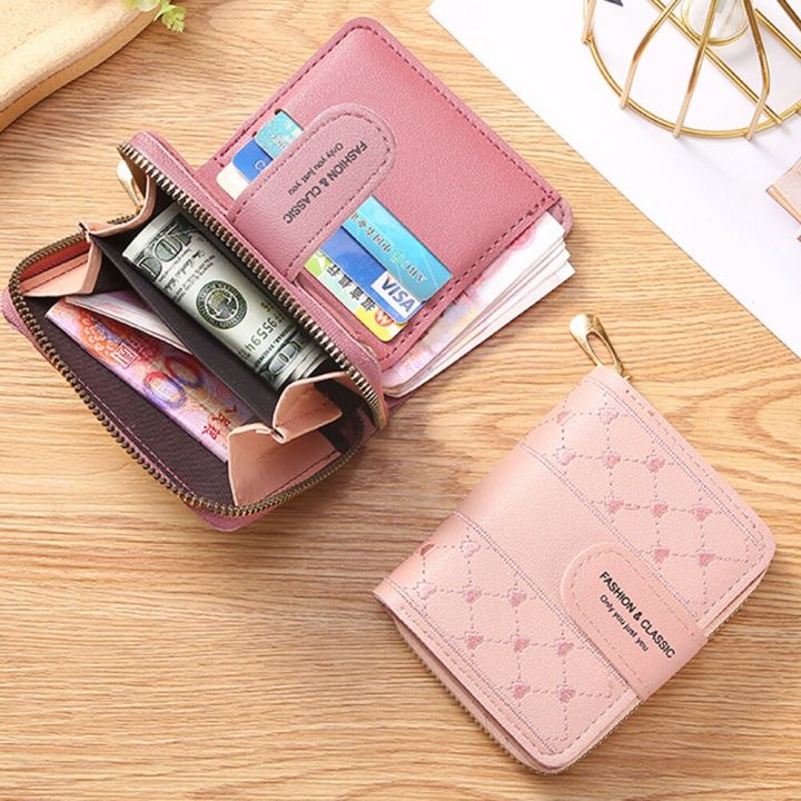 Short%20Wallet%20For%20Women%202022%20Fashion%20Simple%20New%20Large%20Capacity%20Versatile%20Heart%20Color%20Clutch%20Zipper%20Buckle%20Coin%20Purse%20Female%20Bag%20-%20Image%202