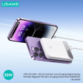 USAMS Magnetic Wireless  PowerBank 10000 mAh 15W Magsafe Battery Pack. 