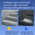 1PCS Solar Stair Light Outdoor Home No Wiring Rainproof,White light. 