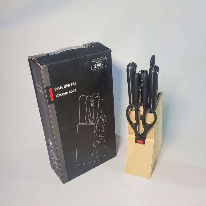 Stainless%20Steel%20Kitchen%20Knife%20Set%20With%20Wood%20Stand%207pcs%20set%20-%20Image%202