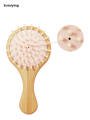 Sutuiying Cute Cat Hair Brush Nature Wooden Anti-Static Detangle Brush Hair 2025 New Scalp Massage Comb Air Cushion Styling Tools for Child Girls. 