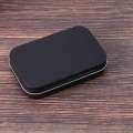 fasdaga 2X 95x60x21mm Black Tin Box Black Metal Box With Matte Candy Box Small Box. 
