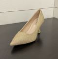 Glitter Party Wear Pencil Heel Close Shoe For Women om-6690. 