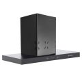 FABER Hood Cygnus IN 3D HC SC FL BK 60cm 1350m3/hr Ducted Auto Clean Wall Mounted Chimney with Odor Sensor (Black). 