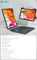 COTECi iPad Keyboard Case for iPad 10.9 inch 10th Generation 2022 Bluetooth Magnetic Detachable Keyboard with Soft Case with Trackpad. 