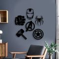 Ressence Enterprises Marvel Superhero Avengers Collections Wooden Wall Decor Frames 6 pc. 