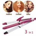 3 In 1 Hair Straightener And Curler Ceramic Curling Iron, Straighteners & Crimper Styler Tools. 