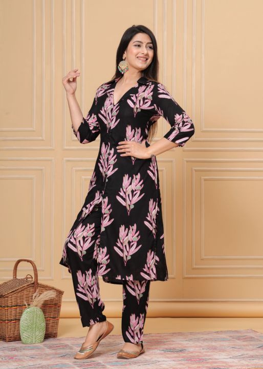 Rayon Printed Cord Set
