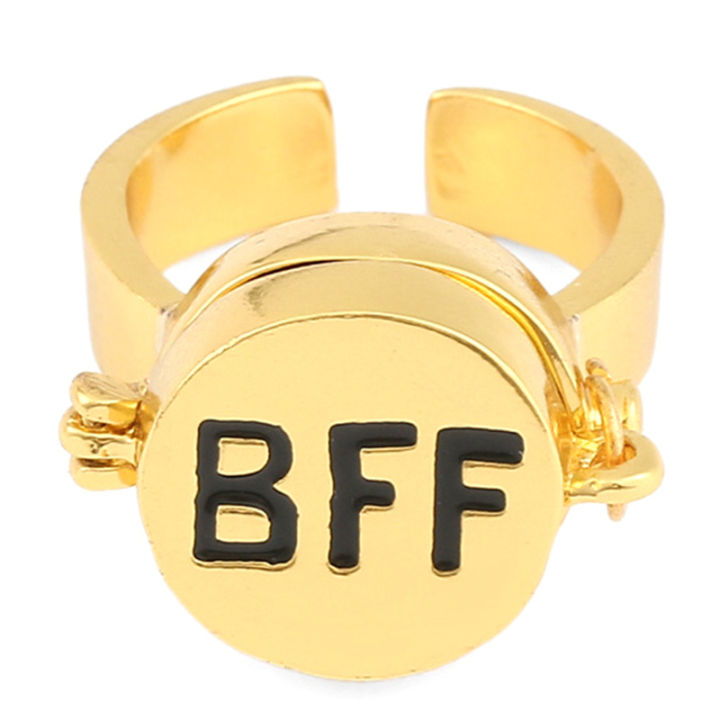 Cartoon Anime SpongeBob SquarePants Patrick Star BFF Friendship Ring Creative Can Be Open Couple Ring For Girl Boy Gift WANNA