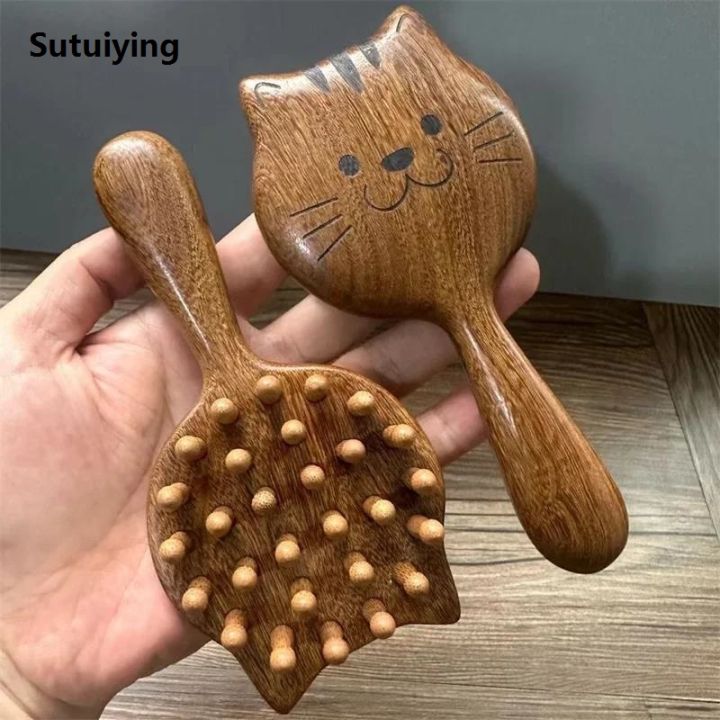 Sutuiying%20Cute%20cat%20shape%20Wood%20hair%20Comb%20for%20small%20children%20kids%20air%20cushion%20New%20wood%20Circular%20Scalp%20massage%20Combs%20Household%20Use%20Makeup%20Tools%20-%20Image%203