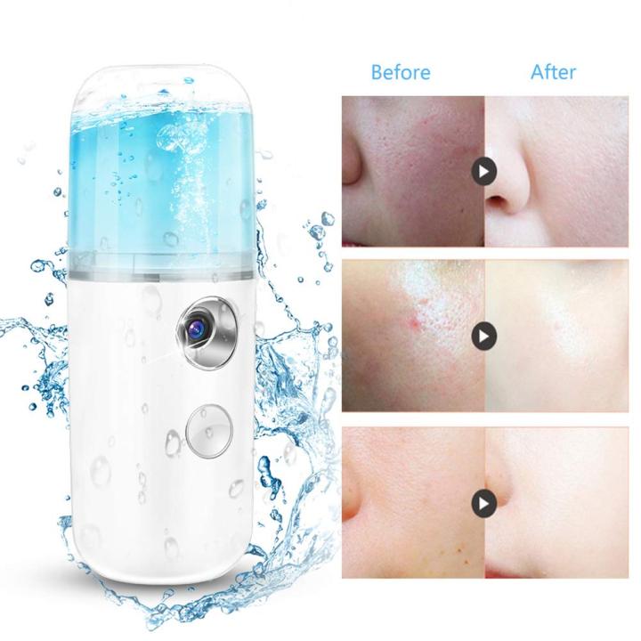 30ml Sanitizer Spray USB Handy Nano Mist Diffuser Spray For Face ,Cold Fog Sprayer Facial Moisturizing , Aromatherapy Humidifier