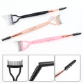 Eyelash Separator Metal Teeth Foldable Eyelash Curler Beauty Makeup Stainless Eyelash Brush Comb Mascara Curl Makeup Tool. 