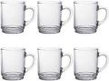 Doyalex Glass 6pcs Mug 240ML. 