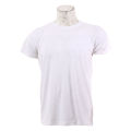 White Round Neck Half Sleeve Plain T-Shirt For Men. 