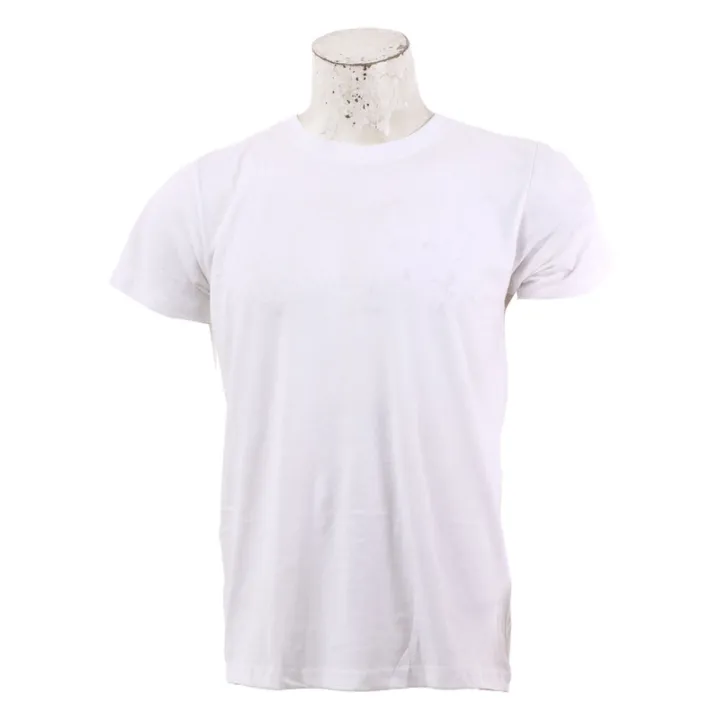 White%20Round%20Neck%20Half%20Sleeve%20Plain%20T-Shirt%20For%20Men%20-%20Image%203