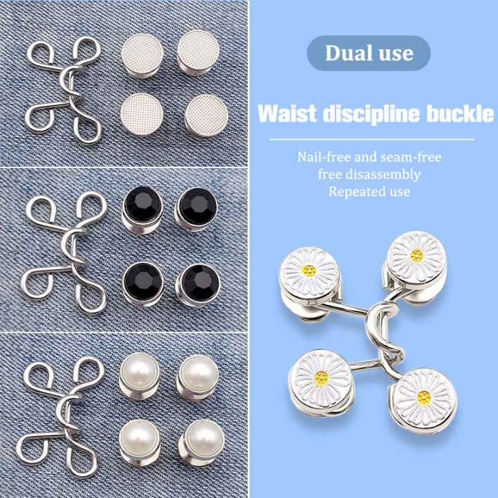 Women%20Skirt%20Pants%20Jeans%20Adjustable%20Waist%20Clip%20Metal%20Pins%20Clothing%20Accessories%20Sewing%20Women's%20Brooch%20Set%20Tighten%20Waist%20Brooches%20-%20Image%202