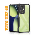 Vivo Y27 4G Bumper Case | Back Hard Transparent Clear Shockproof TPU Phone Cover |. 