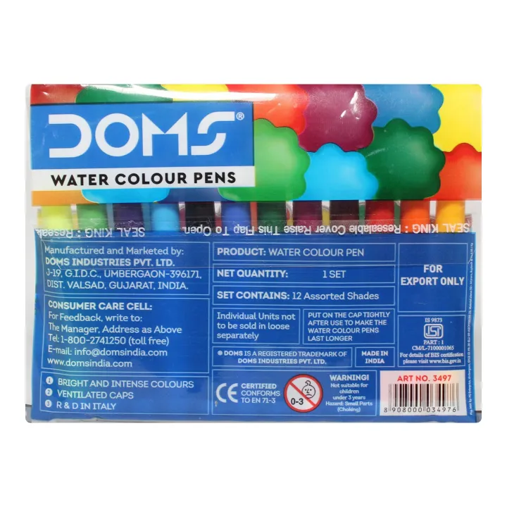 Doms%20Water%20Color%20Sign%20Pens%20Mini%20Pack%20Of%2012%20pcs%2010%20pkt%20set%20-%20Image%203