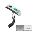LCD Digital Hanging Scale Luggage Suitcase Baggage Weight Scales with Belt for Electronic Weight Tool 50Kg/110Lb, Silver. 