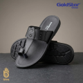 Goldstar Rocco 3007 Black Men's Toe-Loop Sandals – Comfortable Daily Wear Casual Chappal. 