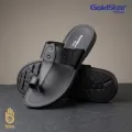Goldstar Rocco 3007 Black Men's Toe-Loop Sandals – Comfortable Daily Wear Casual Chappal. 