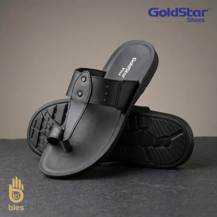 Goldstar%20Rocco%203007%20Black%20Men's%20Toe-Loop%20Sandals%20%E2%80%93%20Comfortable%20Daily%20Wear%20Casual%20Chappal%20-%20Image%202
