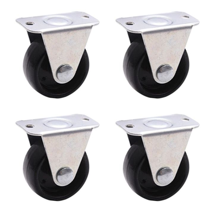4Pcs%20Low%20Profile%20Black%20Rubber%20Caster%20Wheels%20Small%20Trolley%20Wheels%201''%20Fixed%20Castors%20Workbench%20-%20Image%209