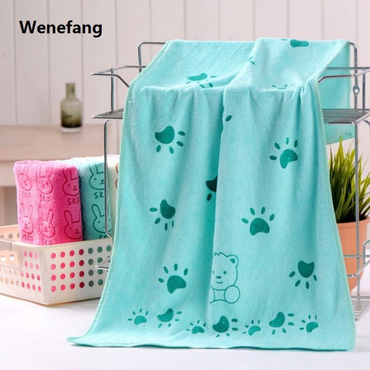 Wenefang Kids Baby Cartoon Animal Heart Print Bath Towel Absorbent New style Drying Swimwear Baby Cotton Girls Boys Towels