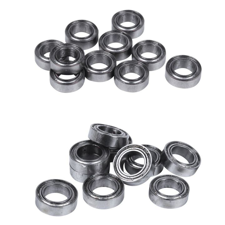 ZOROOM 10Pcs Miniature Sealed Metal Shielded Metric Radial Ball Bearing Model: MR106-ZZ 6X10X3mm & 10Pcs MR74-ZZ 4x7x2.5mm