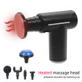 Rechargeable 6 Gear Hot And Cold Compress Digital Display Massage Gun. 