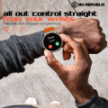 Nu Republic Creed Max with 1.43" HD IPS Display | Bluetooth Calling Round Dial Smart Watch | Health Monitor & AI Voice Assistant with One Extra Strap. 