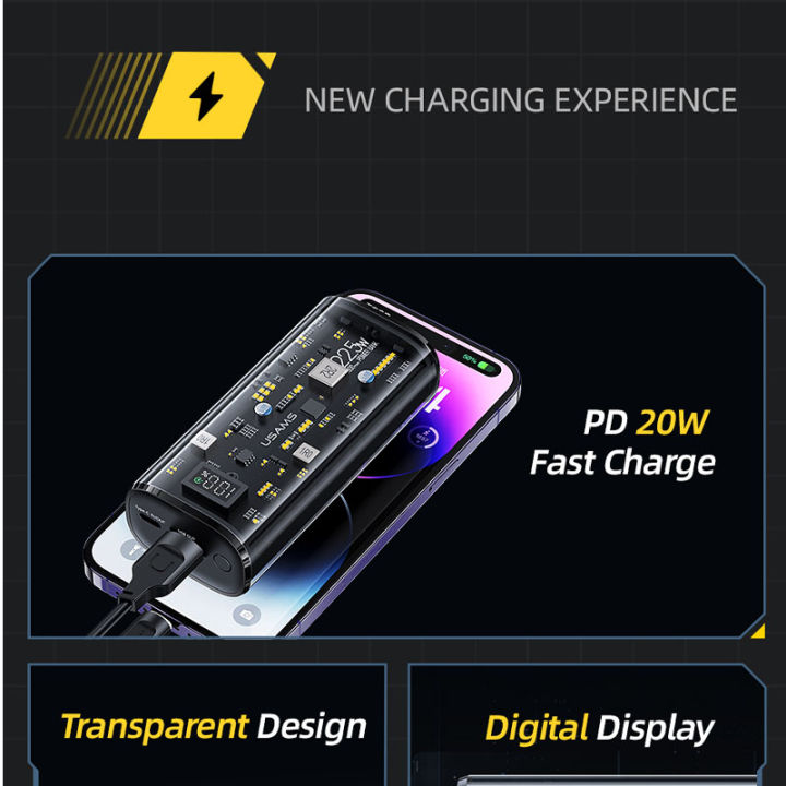 USAMS%209000mAh%2020W%20Fast%20Charging%20Power%20Bank%20PD%20QC%203.0%20Digital%20Display%20Powerbank%20By%20PMH%20Tech%20-%20Image%202