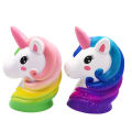 Jumbo Colorful Unicorn Head Squishy Soft Slow Rising Scented Squishy Kids Grownups Stress Relief Squeeze Toys Toy 13*11*7.5 CM. 