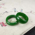 God of Gamblers Style Spinach Green Unisex Playing Mahjong Hetian Jade Ring. 