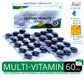 Ultivit Multivitamin 60 Tablets With Zinc Vitamin C Biotin Added Minerals For Immunity Bone & Joints Support Health. 