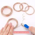 2 Rolls (Around 50-60 Meters) of Dead Soft Pure 100% Copper Wire Flexible 24 Gauge Solid Bare Copper Wire Round Craft Copper Wire for Jewelry Making Gem Wrapping. 