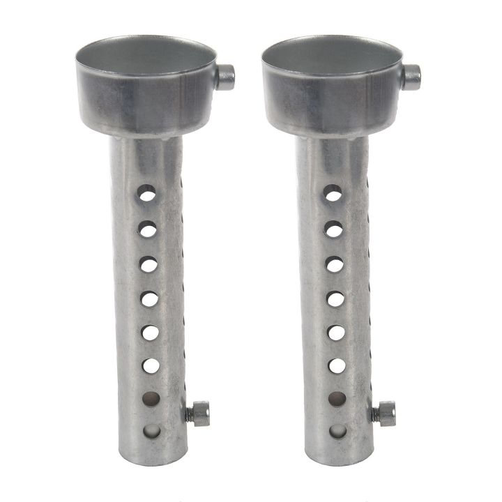 JINMY 2X Silver Motorcycle Exhaust Can Muffler Insert Baffle DB 45mm x 140mm