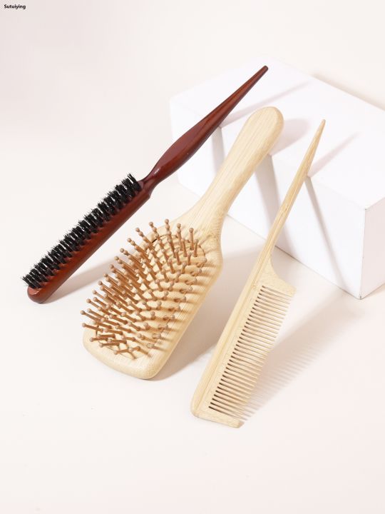 Sutuiying%203PCS%20styling%20set,%20natural%20bamboo%20and%20wood%20anti-static%20massage%20Sales%20promotion%20brush,%20pointed%20tail%20comb,%20wooden%20comb,%20household%20salon%20tool%20-%20Image%202