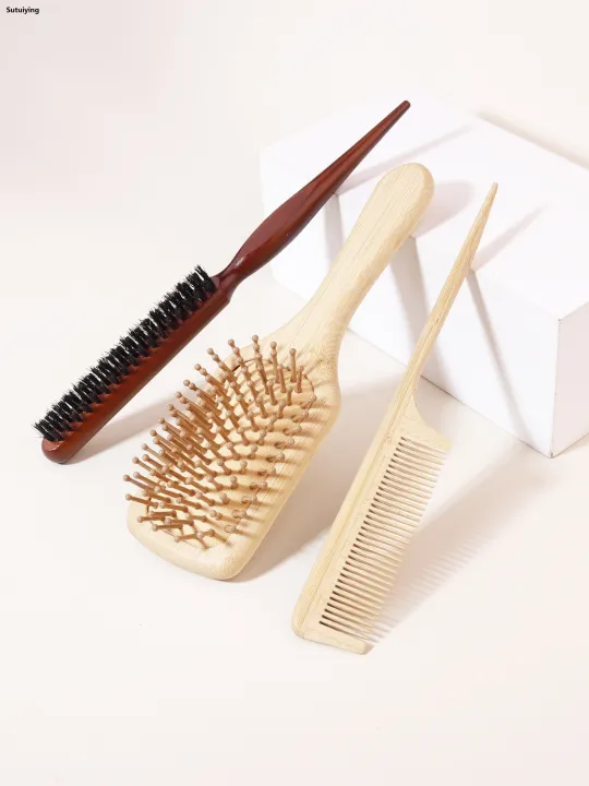 Sutuiying%203PCS%20styling%20set,%20natural%20bamboo%20and%20wood%20anti-static%20massage%20Sales%20promotion%20brush,%20pointed%20tail%20comb,%20wooden%20comb,%20household%20salon%20tool%20-%20Image%202